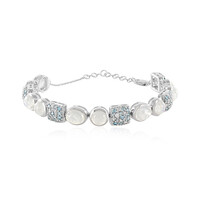 Rainbow Moonstone Silver Bracelet (KM by Juwelo)