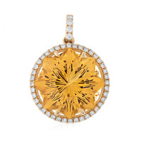 14K AAA Citrine Gold Pendant (de Melo)