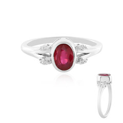 Bemainty Ruby Silver Ring