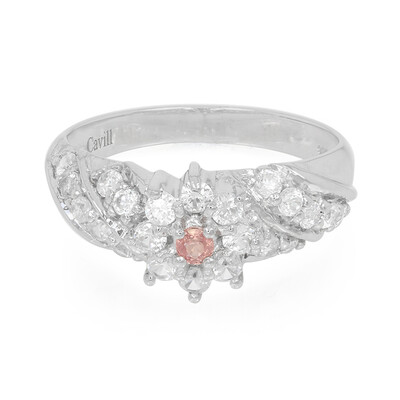 Padparadscha Sapphire Silver Ring