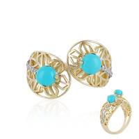 9K Sleeping Beauty Turquoise Gold Ring (Ornaments by de Melo)