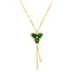 14K Muzo Colombian Emerald Gold Necklace (de Melo)