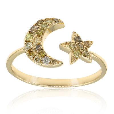 14K SI2 Fancy Diamond Gold Ring (CIRARI)