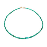 14K Zambian Emerald Gold Necklace