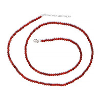 Red Onyx Silver Necklace