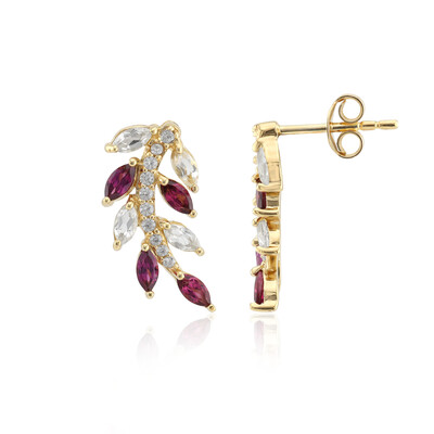 Rhodolite Silver Earrings