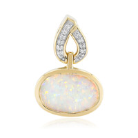 9K Brazilian White Opal Gold Pendant