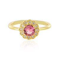 Pink Tourmaline Silver Ring