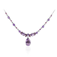 Rose de France Amethyst Silver Necklace