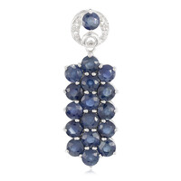 Blue Sapphire Silver Pendant