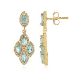 Blue Apatite Silver Earrings