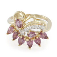 18K Unheated Padparadscha Sapphire Gold Ring (AMAYANI)
