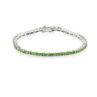 Russian Diopside Silver Bracelet