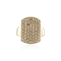 9K VS1 Champagne Diamond Gold Ring