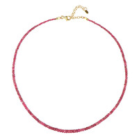 Noble Red Spinel Silver Necklace