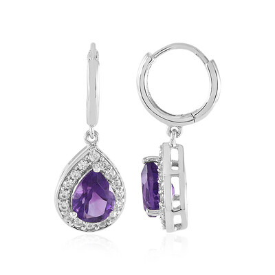 Amethyst Silver Earrings