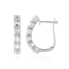 White Topaz Silver Earrings