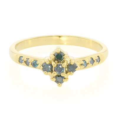 Fancy Diamond Silver Ring