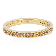 9K I4 Champagne Diamond Gold Ring