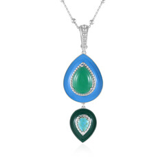 Green Onyx Silver Necklace (Dallas Prince Designs)