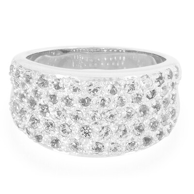 White Topaz Silver Ring