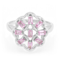 Ceylon Pink Sapphire Silver Ring