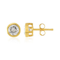White Topaz Silver Earrings