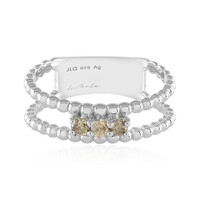I3 Champagne Diamond Silver Ring (de Melo)