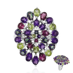 Zambian Amethyst Silver Ring