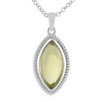 Lemon Quartz Silver Necklace
