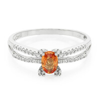 Padparadscha Sapphire Silver Ring