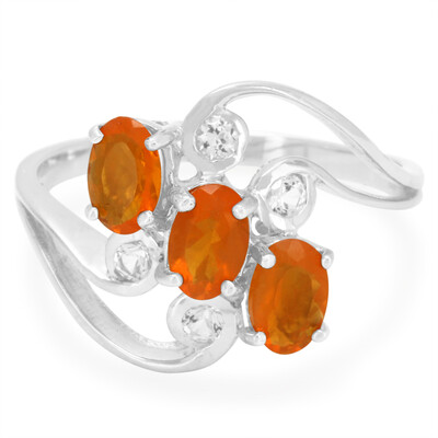 Buriti Fire Opal Silver Ring
