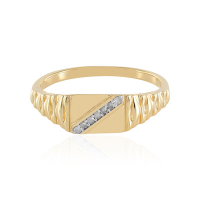I2 (I) Diamond Silver Ring