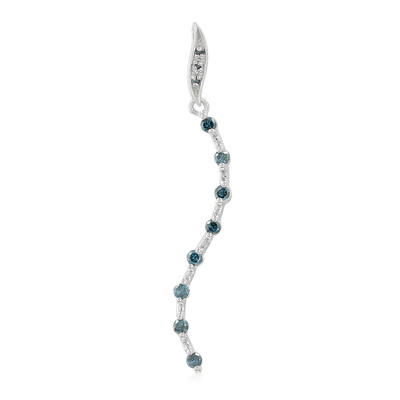 Fancy Diamond Silver Pendant
