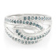 Fancy Diamond Silver Ring