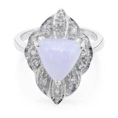 Blue Lace Agate Silver Ring