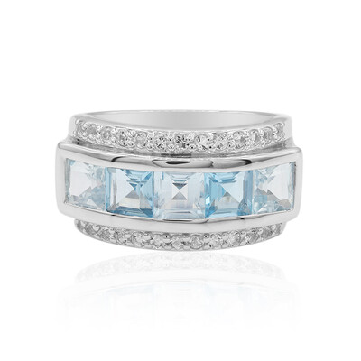 Sky Blue Topaz Silver Ring