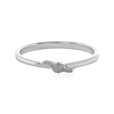 I1 (I) Diamond Silver Ring