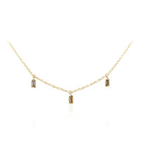 9K SI2 Champagne Diamond Gold Necklace (de Melo)
