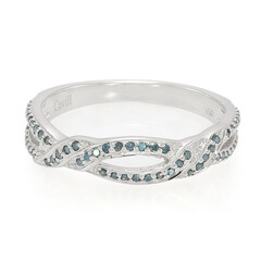 Fancy Diamond Silver Ring