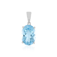 Sky Blue Topaz Silver Pendant