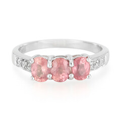 Padparadscha Sapphire Silver Ring
