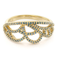 Fancy Diamond Silver Ring