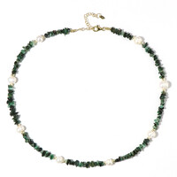 Zambian Emerald Silver Necklace (Riya)