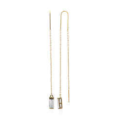White Topaz Silver Earrings