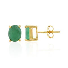 Brazilian Emerald Silver Earrings