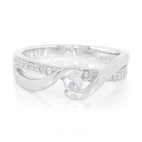 Rainbow Moonstone Silver Ring