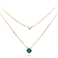 9K AAA Colombian Emerald Gold Necklace (de Melo)