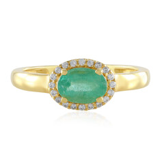 Russian Emerald Silver Ring