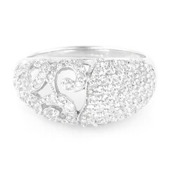 White Topaz Silver Ring